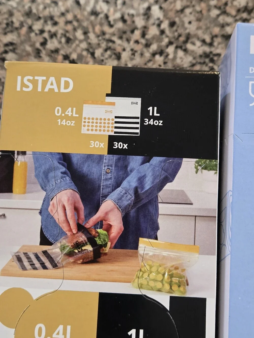 IKEA ISTAD Resealable Bag Packs in Blue, Red, Yellos and Black - Mix Sizes